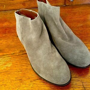 Lucky Brand  Bremma Taupe Size 9.5 Suede Leather Ankle Boots
